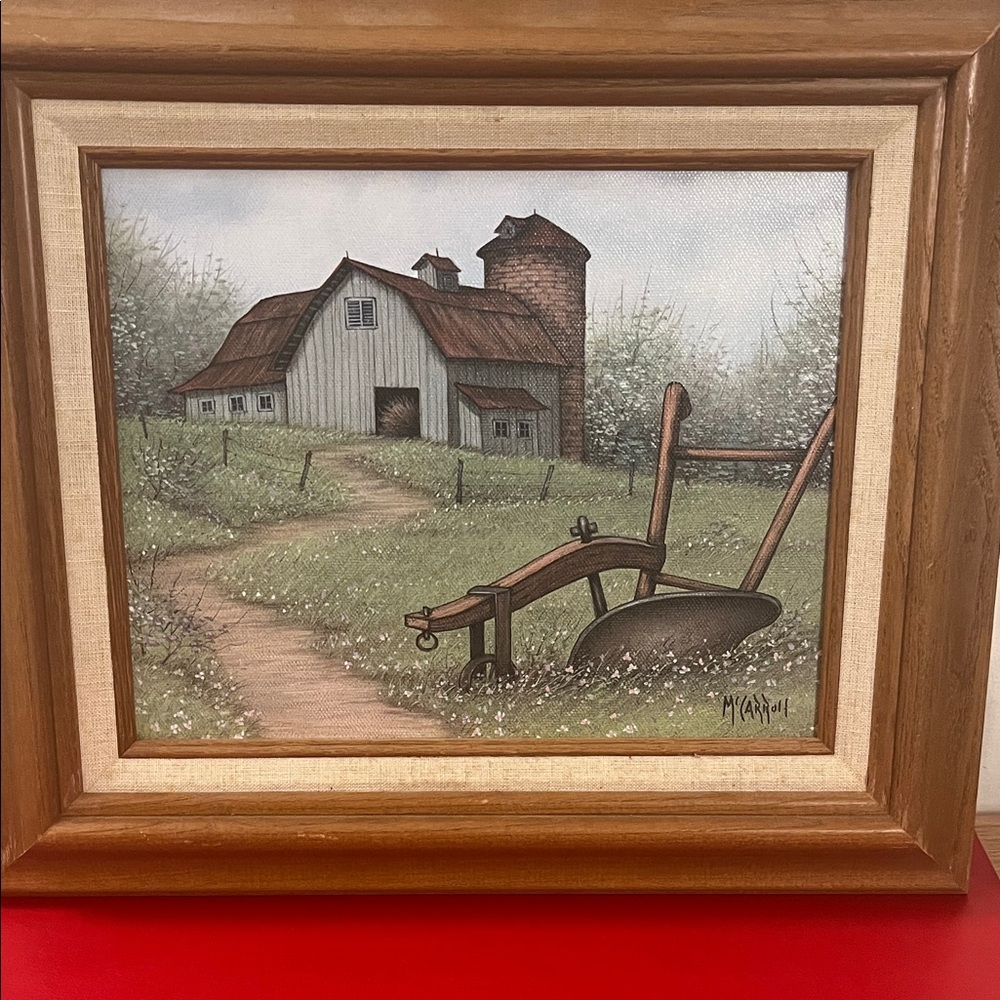 Beech Street Art w/COA Serigraph byMcCarroll Barn Country Scene
